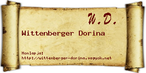 Wittenberger Dorina névjegykártya